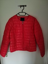Frühlingsfashion, Glanznylon von AMISU, Daunen-Stepp-Jacke 38, in korallenfarben