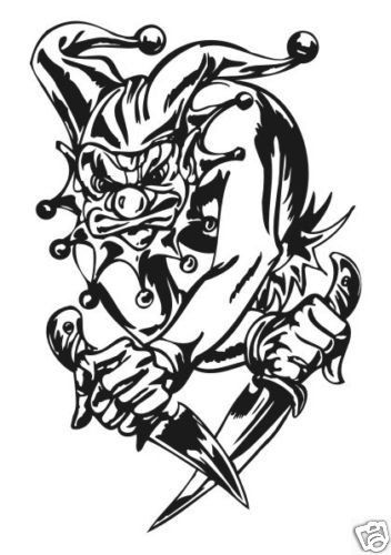 Clown joker sticker design - sticker,