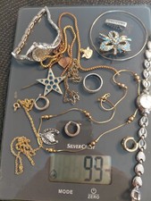 Diverser alter Damenschmuck Ketten Ringe Ohrringe Broschen Material unbekannt