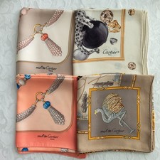 Cartier 4 Seidentücher 85 x 85 cm sehr guter Zustand! 