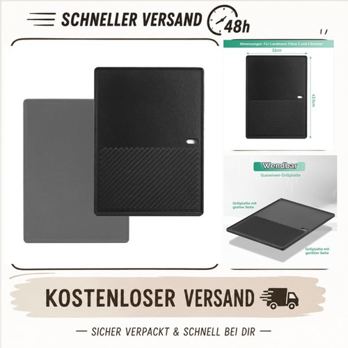 Gusseisen grillplatte x - gusseisen, 43,5