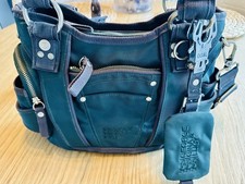 George Gina & Lucy Umhängetasche Grün Braun mit Tragegurt Gebraucht  Vintage