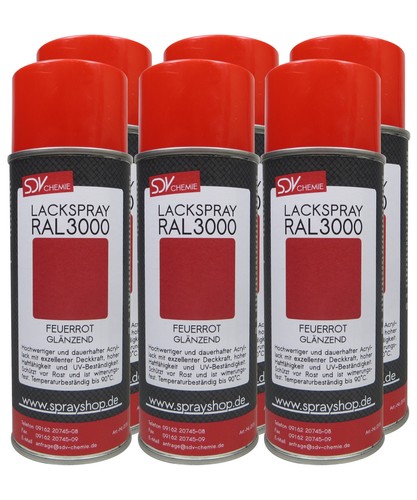 Lackspray ral 3000 - 3000, 6x