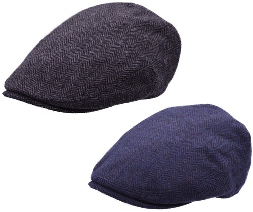 Flache mütze tweed mit - flache,
