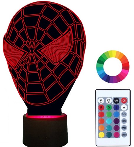 Spider man led - led, nachtlampe