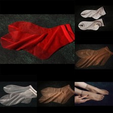 Damen Transparent Netz Söckchen 3 Paar Elastisch Nylon Transparent Netz Socken