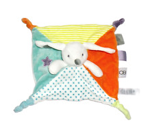WIE NEU * Hase Hund Häschen Hasi orange blau gelb Obaibi Schmusetuch Kuscheltuch