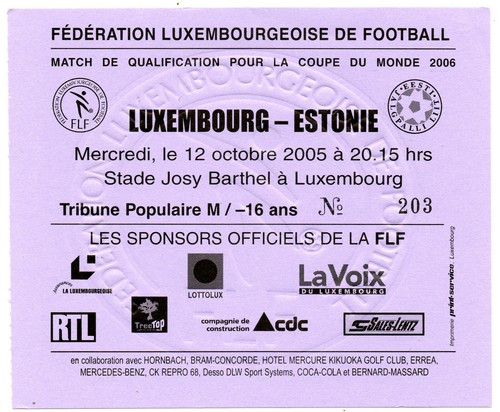 Ticket lsp luxemburg - ticket, estland