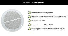 Marine lautsprecher weiß - 2x,
