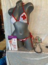 sexy faschingskostüm damen Restposten Dessous Krankenschwester Kleid 4tgl