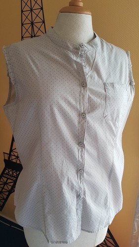 Bluse sommer ohne arm - bluse,, grau