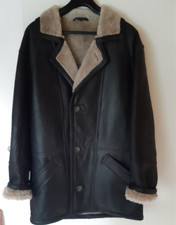 Leder / Lammfell Kurzmantel, Lederjacke, Gr. 48, neu, dunkelbraun