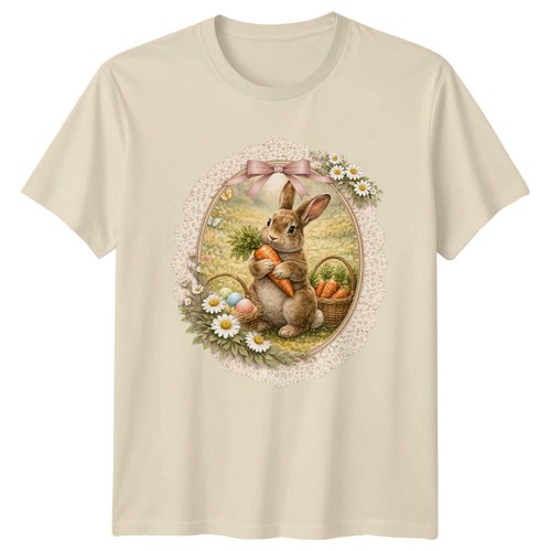 Bunny holding carrot shirt - carrot, t-shirt