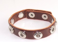 Armbänder im Mini Chunk Style für je 5 Druckknöpfe 12 mm schwarz braun weiß