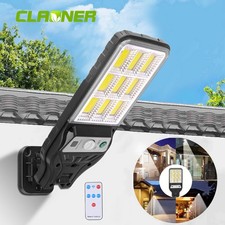 90 COB Solarleuchte mit Bewegungsmelder Außen Solarlampe Fluter Strahler Licht 