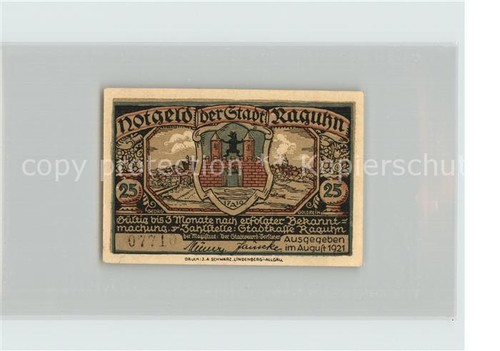 Raguhn pfennig notgeld burg - raguhn, 25