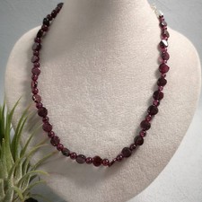 Granatschmuck Kette Granat