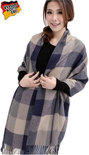 Damen kariert Kaschmir Schal