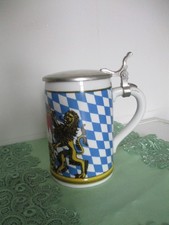 Bierkrug mit zinndeckel - bierkrug,