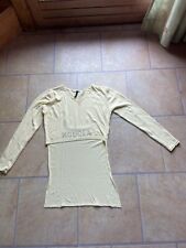 Koucla Pullover Vokuhila S/M Silber Glanzsteine gelb