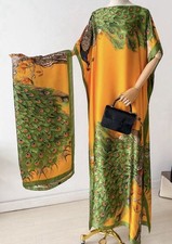 Neu Pfau Kleid mit Schal