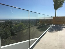 Ganzglasgeländer Geländer Treppe Terrasse Bausatz  Handlauf (Ohne Glas)