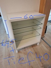 TV-Schrank, Bestå, weiß, mit 3 Glas-Einlegeböden