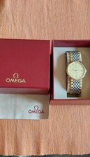 Omega De Ville Vintage Stahl Gold Armbanduhr von 1989 - Sehr guter Zustand