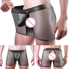 Schlanke und stilvolle Herren Netz Boxershorts leicht und atmungsaktiv getragen