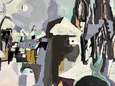 Willy Ulfig Signierte numm. Original Farbserigraphie 1966 - Regensburg im Winter