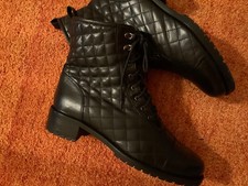 Leder Stiefelette schwarz