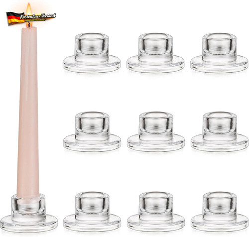 Kerzenständer glas 10er set - kerzenständer,