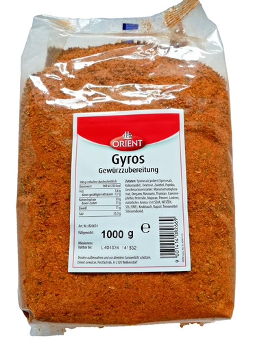 Gyros gewürzzubereitung - gyros,