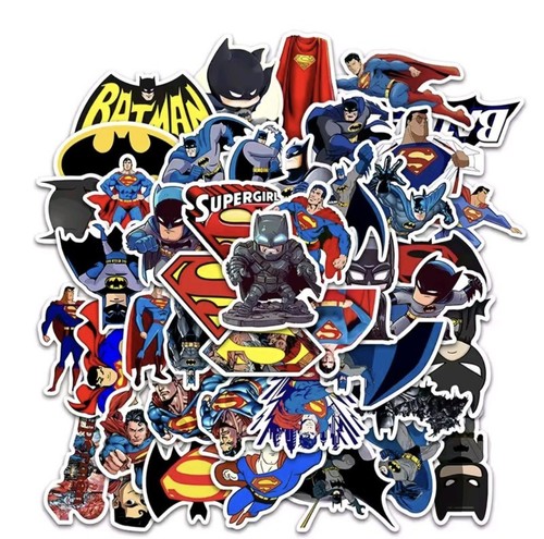 45x superman batman sticker - &,