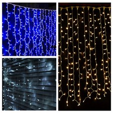 Weihnachten Wetterfest 200/300 LED Vorhang Lichterkette, 8 Stunden Timer, Speicher, 8 Modi