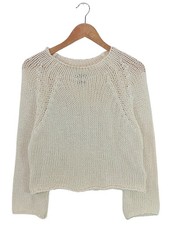 MASSIMO DUTTI Häkelpullover Damen Pullover Gr. DE 36 creme Casual-Look