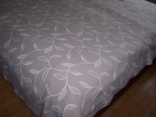 Tagesdecke 258 x185,Maison Strauss,80%Baumwolle,beige- weiß, neu ohne Etikett