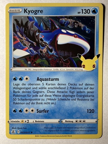 Kyogre 003 025 - 003/025, pokemon