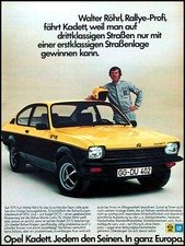 Opel  Kadett C Coupe GT/E  originale Werbung aus  1976   mit Walter Röhrl