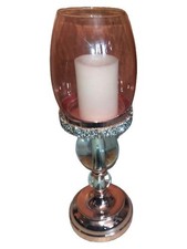 HSE Windlicht Kelch Rosa Glas