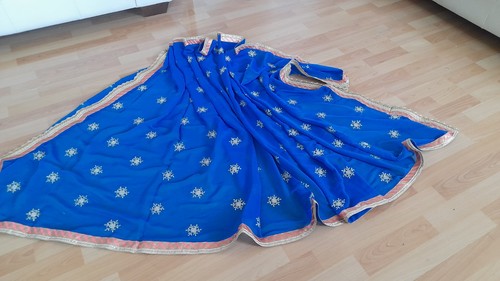 Königsblauer dupatta - königsblauer,