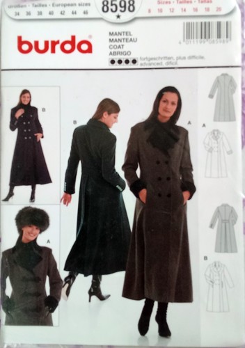 Burda mantel 8598 - burda,