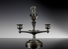 Berliner Eisen Kerzenleuchter 19. Jahrhundert Lucius Verus Kaiser Rom Grand Tour