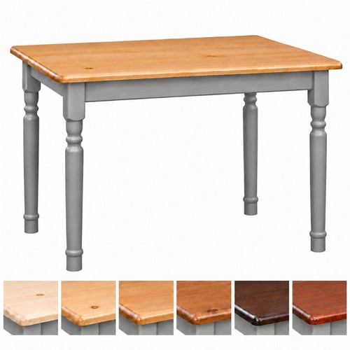 Esstisch kiefer massiv grau - massiv,