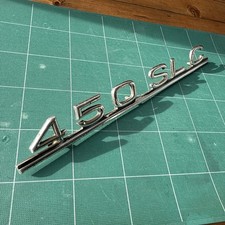 Mercedes 450SLC Typenschild C107 450 SLC Emblem P.U.C. Heckklappe Aluminium