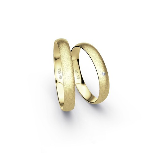 Paar trauringe 585 gold - 1,