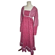 Gunne Sax 70er Kleid weinrot