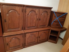 Dekorative Anbauwand in Eiche rustikal P43 - 5 teilig - hochwertig