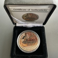 Elch Moose Full Colour Finish Kanada Wildlife Series 2012 5 Dollar Color 1 Oz Ag