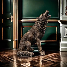 Moderne wolfstatue aus - 1x,